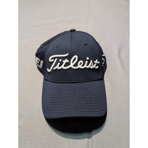 Titleist Pro V1 Golf Hat Cap Navy Blue White Fitted Style Sportswear‎ Mens